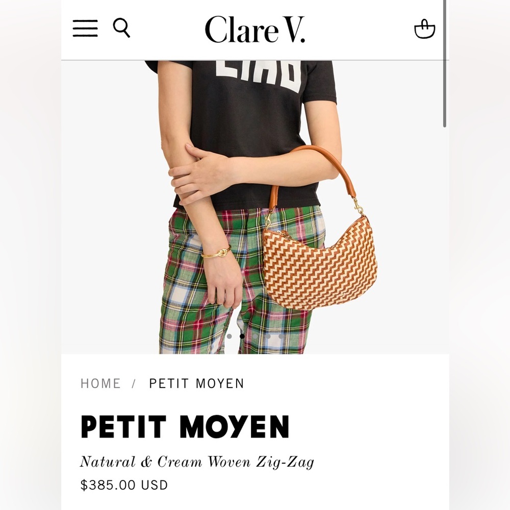 CLARE V NEW WITHOUT TAGS CROSS BODY CLUTCH PETIT MOYEN